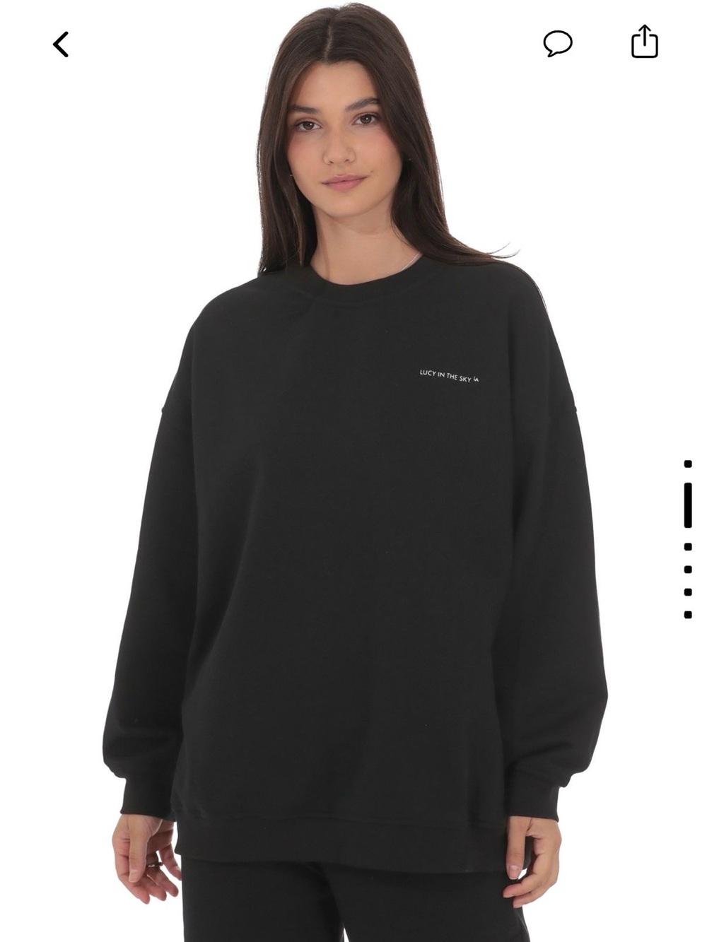 NWT Lucy in the Sky Oversized Crewneck in Black